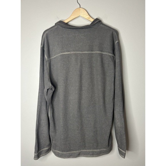 Tommy Bahama Sweater Reversable Quarter Zip Pull Over Men's XLarge Gray - Picture 3 of 6